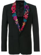 Paul Smith Embroidered Lapel Blazer - Black