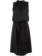 Ann Demeulemeester Sleeveless Ruched Midi Dress - Black