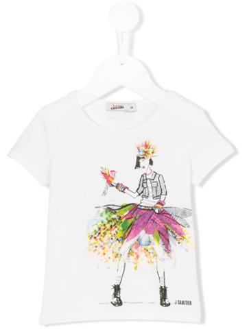 Jean Paul Gaultier - Girl Print T-shirt - Kids - Cotton/spandex/elastane - 24 Mth, White