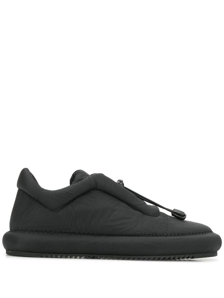 Del Carlo Logo Drawstring Sneakers - Black