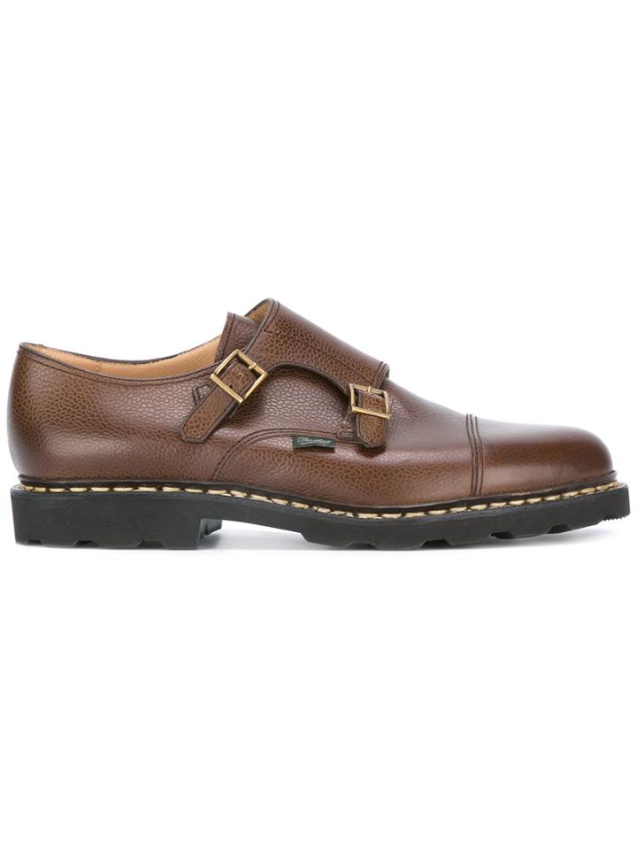 Paraboot Double-buckle Monk Shoes - Brown