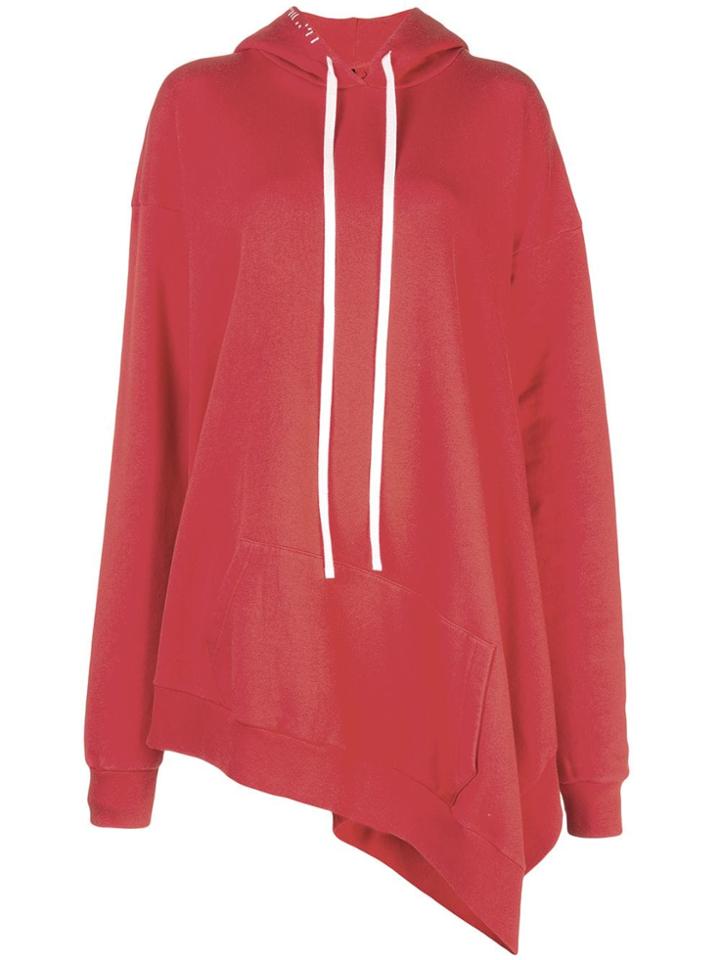 Unravel Project Oversized Long Hoodie - Red