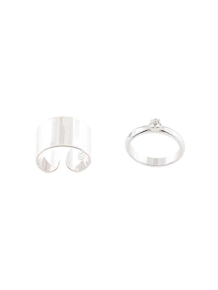 Mm6 Maison Margiela Dual-wear Ring - Silver