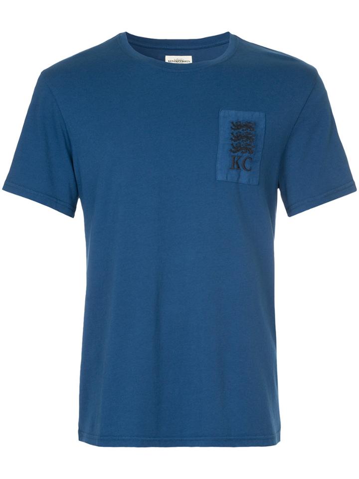 Kent & Curwen Short Sleeved Patch T-shirt - Blue