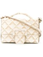 Maison Margiela Buckle Detail Crossbody Bag, White, Leather