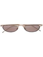 Thom Browne Eyewear Oval Frame Glasses - Gold