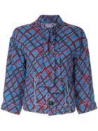 Marni Contrast Print Fitted Blouse - Blue