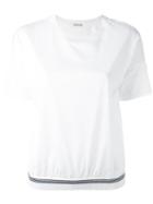 Moncler - Logo Sleeve T-shirt - Women - Cotton - Xs, White, Cotton