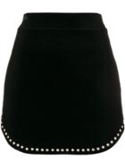 Saint Laurent Stud Embellished Mini Skirt - Black