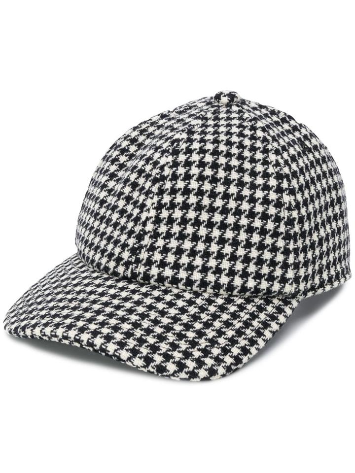 Sandro Paris Houndstooth Cap - Black