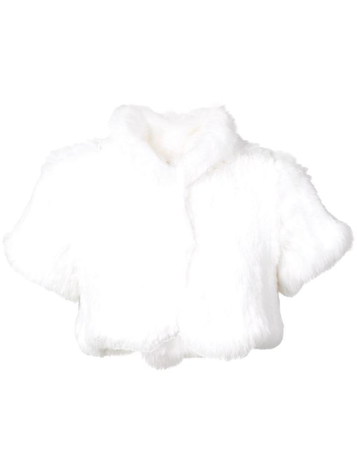 Jocelyn Fur Bolero - White