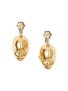 Burberry Crystal And Doll's Head Gold-plated Drop Earrings
