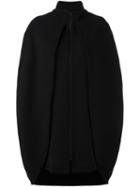 Gianluca Capannolo Oversized Cape, Women's, Size: 44, Black, Polyamide/spandex/elastane/virgin Wool