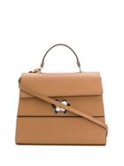 Furla Floral Embellished Tote Bag - Brown