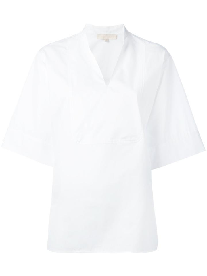 Vanessa Bruno - Band Collar Blouse - Women - Cotton - 36, White, Cotton