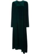 Rochas Long Velvet Dress, Women's, Size: 40, Green, Viscose/silk