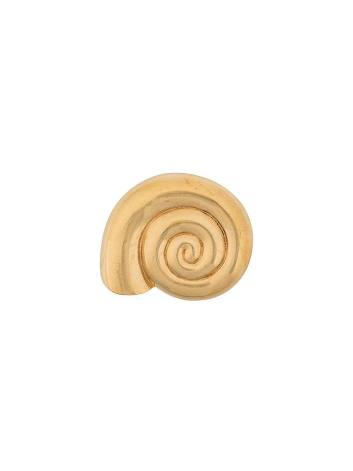 Nina Ricci Pre-owned Swirl Shell Brooch - Gold