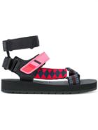 Prada Colour-block Strap Sandals - Black