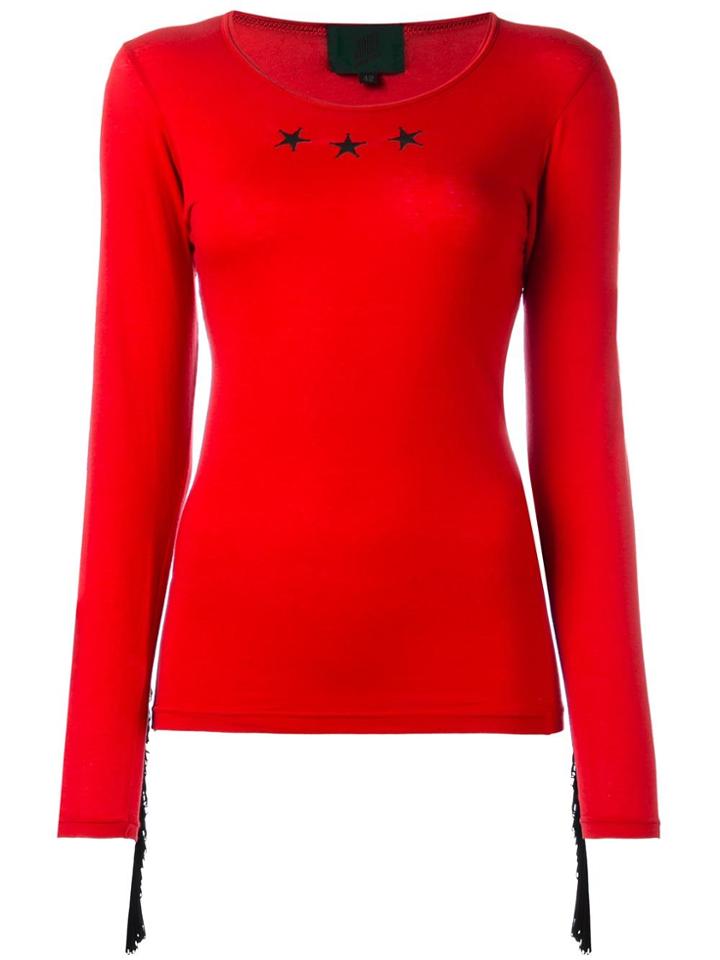 Jean Paul Gaultier Vintage Star Fringed Top - Red