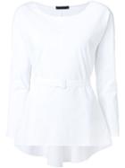 The Row Isa Top, Women's, Size: 14, White, Cotton/spandex/elastane