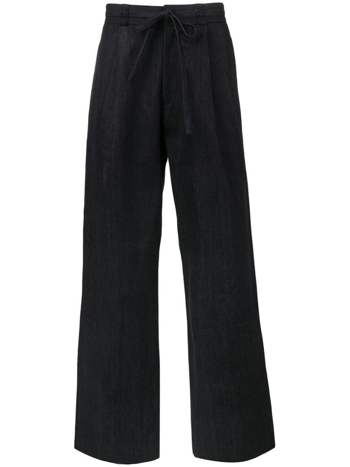 Maison Flaneur Slouch Denim Trousers - Blue