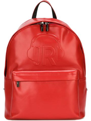 John Richmond Kids Embossed Logo Backpack - Red