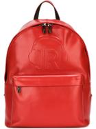 John Richmond Kids Embossed Logo Backpack - Red