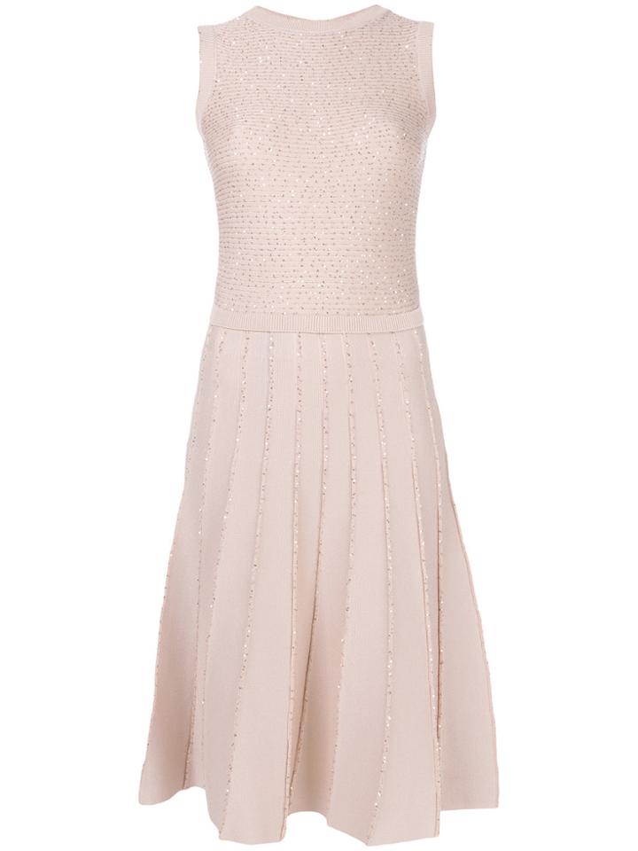 Oscar De La Renta Knit Sparkly Dress - Pink & Purple
