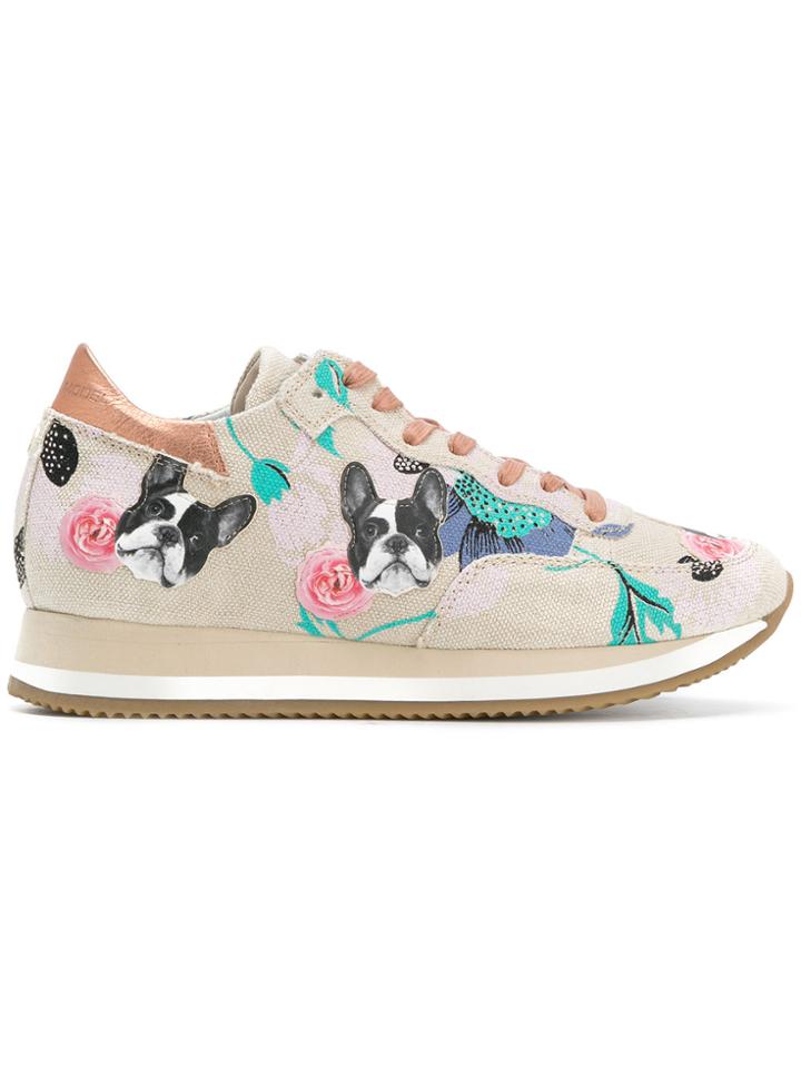 Philippe Model Etoile Pug Print Sneakers - Nude & Neutrals