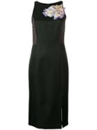 Emilio Pucci Panelled Mirabilis Embroidered Shift Dress - Black