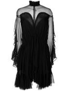 Jonathan Simkhai Sheer And Net Mesh Panelled Dress - Black
