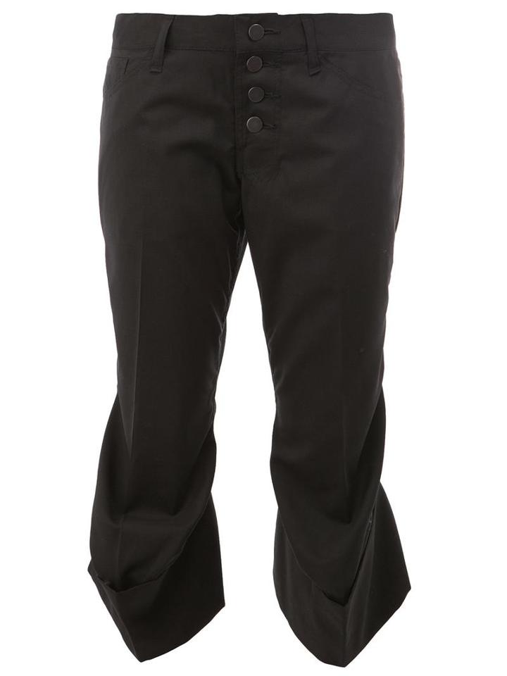 Christopher Nemeth Flared Hem Cropped Trousers, Men's, Size: Small, Black, Cupro/wool
