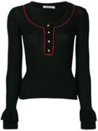 Philosophy Di Lorenzo Serafini Henley Ribbed Sweater - Black