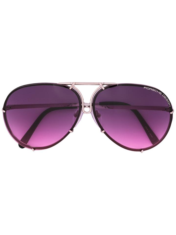Porsche Design Round Frame Sunglasses - Pink & Purple
