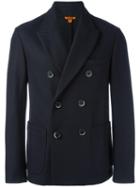 Barena Double Breasted Blazer, Men's, Size: 50, Blue, Virgin Wool/polyamide/cotton