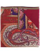 Etro Paisley Floral Print Scarf - Red