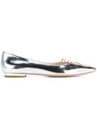 Sophia Webster Silver Bibi Butterfly Ballet Flats - Metallic