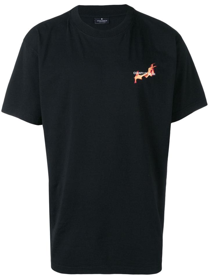 Marcelo Burlon County Of Milan Flaming Basketball Print T-shirt -