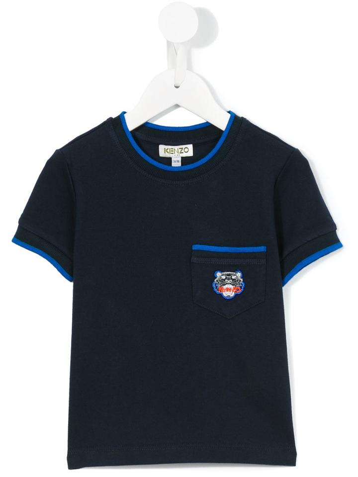 Kenzo Kids Tiger Patch T-shirt, Toddler Boy's, Size: 4 Yrs, Blue