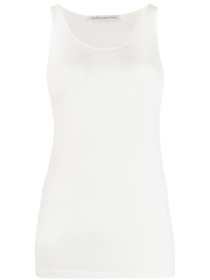 Stefano Mortari Slim-fit Sleeveless Top - White