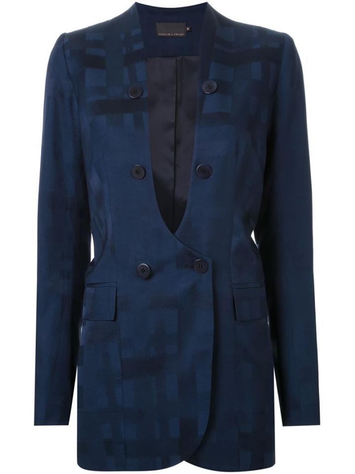 Ginger & Smart Laneway Jacket, Women's, Size: 8, Blue, Polyester/viscose