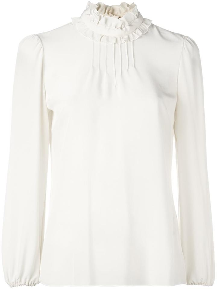 Red Valentino Ruffle Collar Blouse