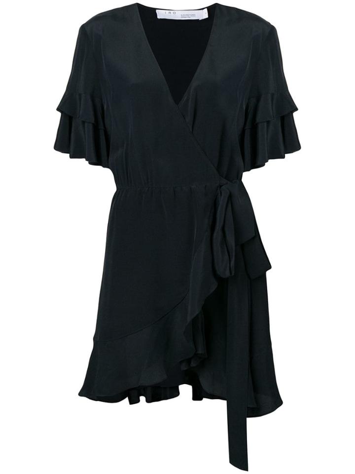 Iro Meadow Wrap Tie Dress - Black