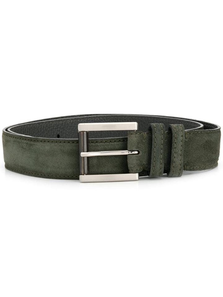 Kiton Square-buckle Belt - Grey