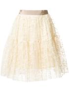 Si Jay Tulle A-line Skirt - Nude & Neutrals