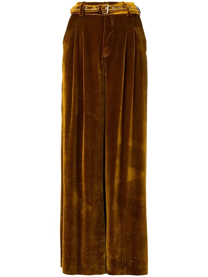 Marques'almeida High Waisted Wide Leg Trousers - Brown