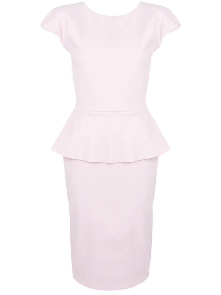 Chiara Boni La Petite Robe Peplum Pencil Dress - Pink & Purple