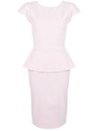 Chiara Boni La Petite Robe Peplum Pencil Dress - Pink & Purple