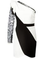 Elie Saab One-shoulder Dress, Size: 40, White, Polyester/viscose/nylon/silk