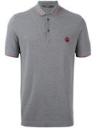 Dolce & Gabbana Embroidered Crown Polo Shirt, Men's, Size: 52, Grey, Cotton